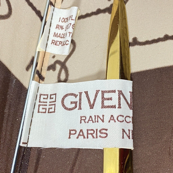 Givenchy Nylon Rain Umbrella Parasol Signature Brand Branding Paris New York VTG - Picture 11 of 14